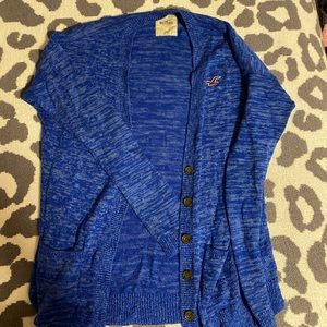 Hollister Cardigan - Women's M - Bright Blue